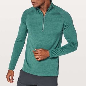 Lululemon Metal Vent Tech 1/2 Zip *Antigua Green Smoke